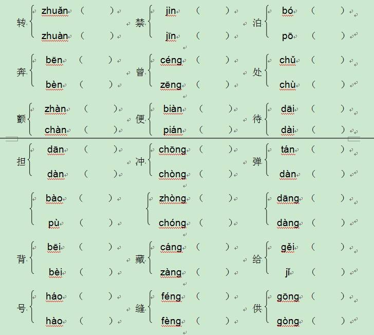 綠的多音字組詞(綠多音字注音組詞)