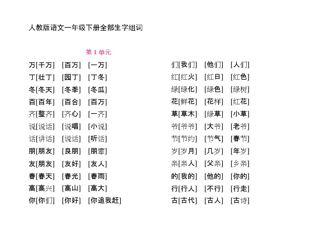 百組詞(舌組詞一年級(jí))