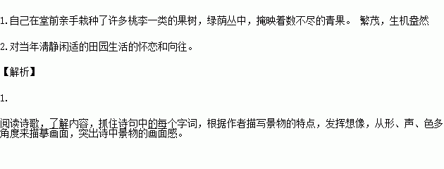 如夢令·手種堂前桃李